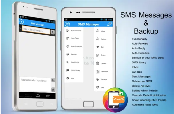 SMS Manager android App screenshot 2